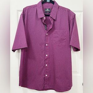 New Knox & Lane Slim fit bottom Down Shirt Pink and Navy Bleu Size Large